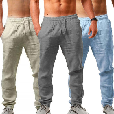 Stylish Streetwear  Men's Cotton Linen Casual Pants  Male Shorts Pants  Linen Blend  Lightweight and Airy  Jogger Pants  Fitness Streetwear for Men  Fashionable and Functional  Comfortable Fabric  Clothing for Jogging  Casual Summer Shorts  Casual and Versatile  Breathable Trousers  Autumn Summer Wear  Active Lifestyle