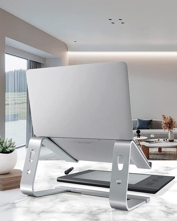 Work from home laptop stand  Portable laptop stand  Laptop stand for MacBook Air  Laptop stand for home office  Laptop stand for desk  Laptop stand  Laptop desk stand  Laptop cooling stand  Ergonomic laptop stand  Ergonomic laptop holder  Computer stand for laptop  Aluminum laptop riser  Adjustable laptop stand