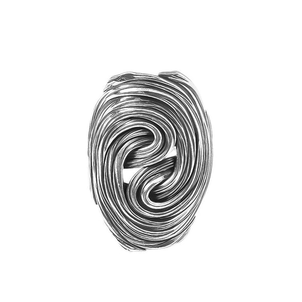 Unisex Silver Color Personality Ring - Mecco Shop Women's jewelry  Thai silver color  Personality design  Oval wide ring  Men's Jewelry  Jewelry gifts  Irregular twist  High quality  Fashion Accessories  Creative design