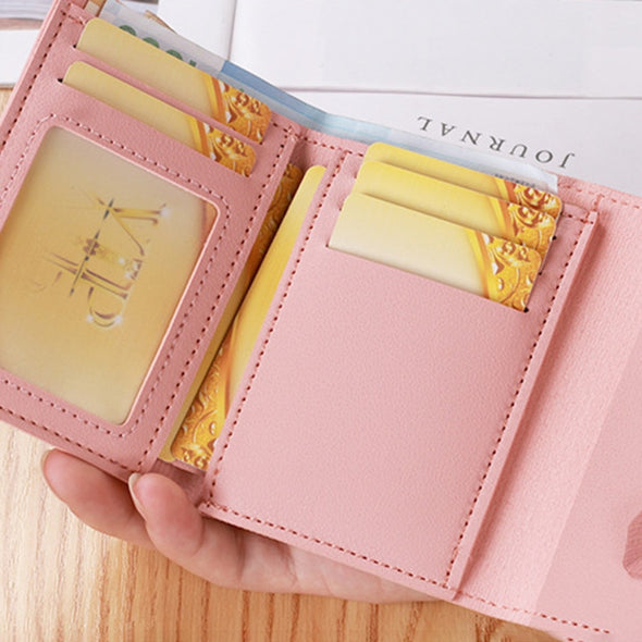 Women's Leather Card Coin Wallet - Mecco Shop Women's Wallet Trendy Women's Wallet Mini Small Purse Leather Card Coin Holder Fashionable Accessory Elegant and Functional Cute and Stylish Design Compact and Convenient Card and Coin Organizer