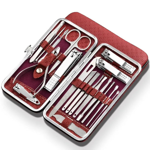 Toenail maintenance kit  Stainless steel nail clipper kit  Professional nail clipper set  Professional manicure set  Nail trimming and shaping  Nail maintenance and repair  Nail hygiene and grooming  Nail health and hygiene  Nail care for men and women  Ingrown toenail trimmer  High-quality nail care kit  Foot and hand care kit  Durable stainless steel instruments  Cuticle care tools  Compact and versatile nail set