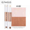 Waterproof Chic  Sculpted Radiance  O_TWO_O Contours  Matte Magic  Highlight And Shadow  Face Sculpting  Dual Head Beauty  Double Glow Contour  Cosmetics For Face  Cosmetic Elegance  Contouring Essentials