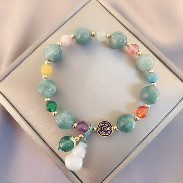 Wellness Jewelry  Natural Stone Bracelet  Natural Healing  Jade Jewelry  Holistic Jewelry  Healing Energy  Healing Crystals  Gourd Pendant  Gemstone Bangle  Female Jewelry  Empowerment Jewelry  Elegant Beads  Elastic Rope Bracelet  Charm Bracelet  Boho Bracelet  Beaded Bangle  US Labor Day Sale