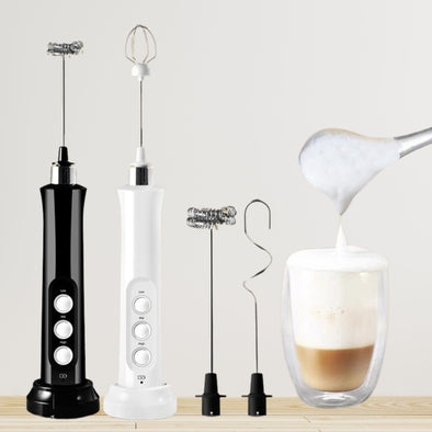 Rechargeable 3-in-1 Electric Milk Frother and Foam Maker - Mecco Shop Versatile Foam Maker  Portable Electric Milk Frother  Portable and Convenient Design  Perfect for Coffee and Other Beverages  Kitchen & Dining  June Featured Products  High-Speed Drink Mixer  Handheld Rechargeable Frother  Father's Day Sale  Fast and Efficient Frothing  Easy to Use and Clean  Coffee Frothing Wand  3-in-1 Foam Maker