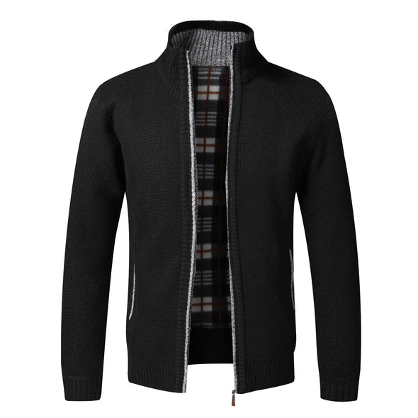 Zipper Jacket  Winter Wardrobe Staple  Urban Style Statement  Top-Quality Craftsmanship  Stylish Warmth  Stand Collar Sophistication  Slim Fit Elegance  Modern Masculine  Cozy Comfort  Cotton Blend Warmth  Cold-Weather Essential  Classic Solid Hue  Autumn-Winter Must-Have  Fall collection