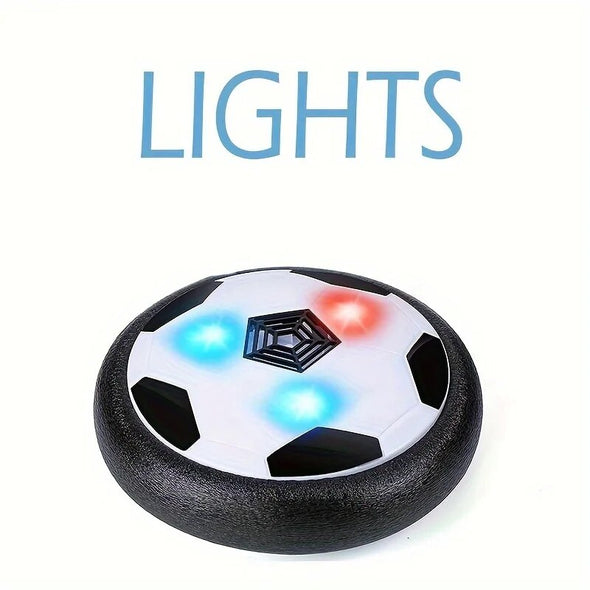 Travel-friendly entertainment  Separation anxiety relief  Portable and convenient size  Pet-friendly interactive toy  Parent-child interactive play  Lights and music soccer toy  Joyful chase games  Interactive floating football  Hover soccer ball  Gift for kids and pet owners  Fun dog football toy  Family playtime toy  EVA foam cushioning  Electric indoor sports toy  Educational and entertaining  Durable ABS material  Creative sports toy  Battery-operated play  Active play for children and pets