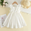 Son and Daughter Sale  white lace dress for girls  Versatile Dress  Summer Lace Princess Dresses  Stylish Summer Fashion  Solid Color Elegance  Perfect for Special Occasions  Party Dress for girls  Lace Princess Dresses  Girls Dresses  Comfortable and Breathable dress