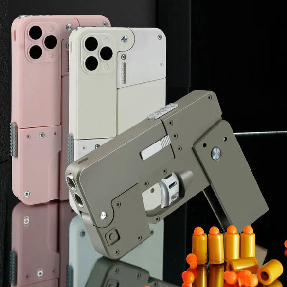 Versatile Gift for Kids  Unisex Toy  Unique Toy for Adults  Transforming Playphone  Playful and Creative Gift  Play and Deform  Multi-Age Toy  Mobile Phone and Toy Gun  Innovative Playphone  High-Quality Plastic Toy  Fun for All Ages  Folding Toy Phone  Folding Toy Gun  Creative Deformation Toy  Cool 14 Pro Max  CE Certified Toy  Age-Appropriate Gift