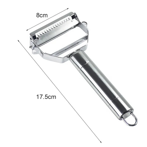Versatile Food Peeler  Vegetable Cutter  Vegetable and Fruit Preparation  Stainless Steel Kitchen Utensils  Stainless Steel Fruit Peeler  Multifunctional Vegetable Peeler  Melon Planer  Kitchen Gadgets  Kitchen Essentials  Household Kitchen Tools  Cooking Accessories  4-in-1 Peeler