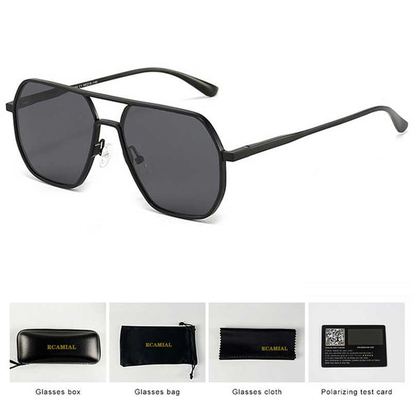 Stylish Outdoor Eyewear  Men's Polarized Sunglasses  Lightweight Aluminum Magnesium Frame  High-Quality Construction  Fashionable and Functional Eyewear  Enhanced Vision and Clarity  Comfortable Fit  Car Driving Glasses