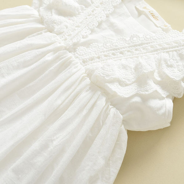 Son and Daughter Sale  white lace dress for girls  Versatile Dress  Summer Lace Princess Dresses  Stylish Summer Fashion  Solid Color Elegance  Perfect for Special Occasions  Party Dress for girls  Lace Princess Dresses  Girls Dresses  Comfortable and Breathable dress