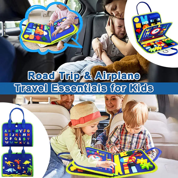 Travel-friendly learning  Toddler's fine motor skills  Sensory toy for toddlers  Sensory development for kids  Preschool learning activities  Portable Montessori toy  Parent-child bonding toy  Montessori busy board  MMloveBB brand toy  Interactive sensory exploration  Hands-on learning  Educational travel toy  Educational toy for 0-6-year-olds  Educational playtime  Educational Montessori toy  Early childhood education