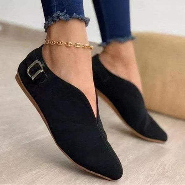 Women Loafers  Versatile Footwear  Trendy Fashion  suede pointed shoes  Suede Flat Shoes  Slip-On Style shoes  Retro Pointed Toe Suede Flat Shoes  Retro Elegance shoes  Pointed Toe Chic loafers  Female Footwear  Classic Flats  Casual Shoes  Casual Comfort shoes  Fall collection
