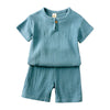 Perfect Summer Set for Boys  Adventure-ready Boys' Outfit  Comfy and Stylish Boys' Clothing  boys short sleeve shirt and shorts set  boys shirt and shorts  boys clothing set  boys clothes  Son and Daughter Sale  Summer Outfit  son and daughter sale  Solid Color Tops  Shorts Set  Kids Fashion  Cotton Linen Clothes  Children Clothing  Boys Clothing