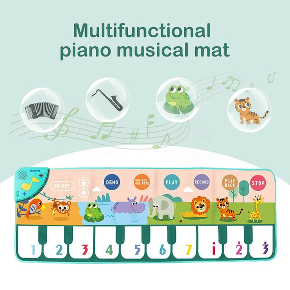 Toddler Floor Keyboard  Record and Playback Feature  Portable Kids' Toy  Musical Piano Mat  Musical Creativity  Music Play Mat  Multi-Functional Mat  Kids' Gift Ideas  Kids Piano Mat  Interactive Music Mat  Hand and Feet Coordination  Foldable Musical Mat  Educational Toy for Children  Dance Mat for Kids  Creative Toy for Kids  Children's Musical Playtime  Child-Friendly Piano Mat  Anti-Slip Piano Mat  8 Animal Sounds