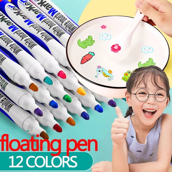 Whiteboard Markers Pen Set  Water-Activated Art Supplies  Versatile Drawing Set  Unisex Drawing Toys  Safe ABS Plastic Material  Mess-Free Water-Based Art Kit  Interactive Painting Toy  Ideal Gift for Kids  Hands-On Creativity for Children  Gender-Neutral Art Set  Floating Water Markers for Kids  Fine Motor Skill Development  Educational Watercolor Kit  Educational Painting Brush Set  Durable Educational Toy