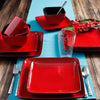 Stylish Kitchen Accessories  Stylish Dinner Plates  Square-Shaped Design  Square Dinnerware Collection  Red Table Settings  Red Square Dinnerware Set  Reactive Glaze Dinner Set  Modern Tableware  Housewarming Gift Ideas  Flared Rims and Rounded Corners  Everyday Dining Essentials  Dinnerware with Contrast  Crimson Color Tableware  Contemporary Dinnerware  Complete Dining Set  Bold Color Dinnerware  Better Homes & Gardens Plate Sets  16-Piece Dish Set
