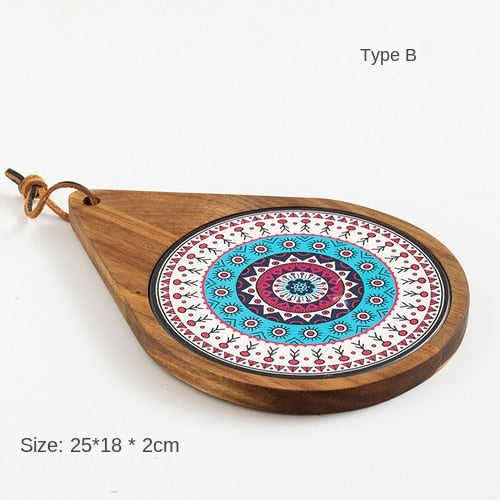 World Senior Citizen Sale  Solid Wood Insulation Pad  Pot Pad  Non-Slip Table Mat  Household Creative Placemat  Coaster  Bowl Pad  Anti-Scalding