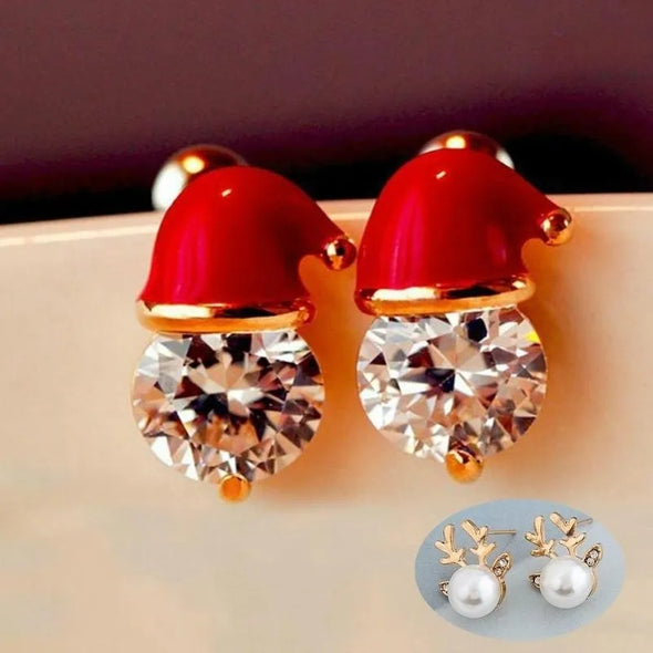 Jewelry for Christmas gifts  Holiday jewelry gifts  High-quality holiday decorations  Gift-worthy Christmas earrings  Festive holiday accessories  Festive Christmas earrings  Christmas-themed stud earrings  Christmas-themed jewelry  Christmas stud earrings  Christmas stocking stuffers
