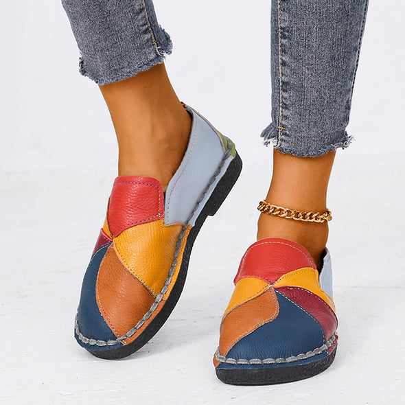 Women Loafers  Versatile Loafers  Trendy Flats  Summer Flats  Stylish and Comfortable shoes  Patches Stitching loafers  Patches Stitching Flat Shoes Woman  Modern Moccasins  Moccasins Style  Leather Moccasins Loafers  Genuine Leather  Fashionable Footwear  Elegant Summer Shoes  Candy Colors loafers  Fall collection