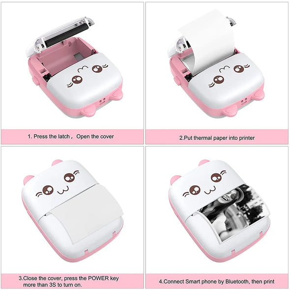 Wireless Printing  USB Cable Included  Travel-Friendly Printing  Portable Thermal Printer  Portable Label Printer  Portable Label Maker  On-The-Go Labeling  Mobile Label Printer  Mini Wireless BT Printer  Memo Printing Device  Memo Printer  Compact Photo Printer  Compact and Lightweight Printer  203dpi Photo Label Printer