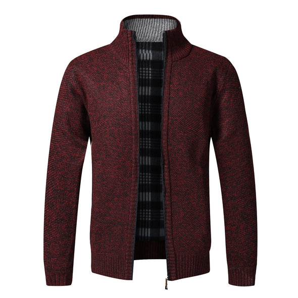 Zipper Jacket  Winter Wardrobe Staple  Urban Style Statement  Top-Quality Craftsmanship  Stylish Warmth  Stand Collar Sophistication  Slim Fit Elegance  Modern Masculine  Cozy Comfort  Cotton Blend Warmth  Cold-Weather Essential  Classic Solid Hue  Autumn-Winter Must-Have  Fall collection