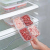 Versatile Kitchen Storage Solution  Sub Packed Meat Organizer  Space-Saving Food Compartment  Portable Refrigerator Organizer  Onion and Ginger Storage Container  Freezer Compartment Organizer  Food Storage Box  Clear Storage for Fridge and Freezer  Clear Kitchen Tool  4-Grid Food Organizer  US Labor Day Sale  Online Store