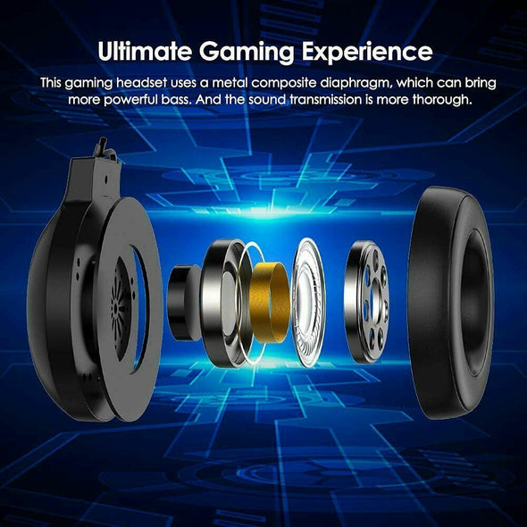 Gaming Headset with Mic  3.5mm Headphone for PC  Gaming Headset for Laptop  Mac Gaming Headphone  Nintendo Gaming Headset  PS4 Gaming Headphones  Xbox One Gaming Headset  Surround Sound Gaming Headset  Comfortable Gaming Headphones  RGB Backlit Gaming Headset  Adjustable Headband Headphones  Noise-Canceling Microphone  Multi-Platform Gaming Headset  Immersive Audio Gaming Headphone  Lightweight Gaming Headset  Gaming Headset with LED Lighting