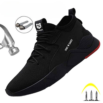 Work safety shoes Versatile outdoor shoes Trail shoes Tennis shoes Steel toe boots Slip-resistant sole Shock-absorbing sole Safety boots Protective footwear Men's and women's footwear Hiking footwear Construction working shoes Breathable sneakers