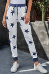 july 4th sale  clothing for July 4th  Versatile Lounge or Streetwear  Trendy Star Print Design  Starry Night Joggers  Standout Starry Joggers  Ship From Overseas  Expressive Celestial Fashion  Effortlessly Cool and Cozy  Drawstring Detail for Adjustable Fit  Cosmic Chic Bottoms  Comfortable and Stylish jogger  Celestial Style Staple