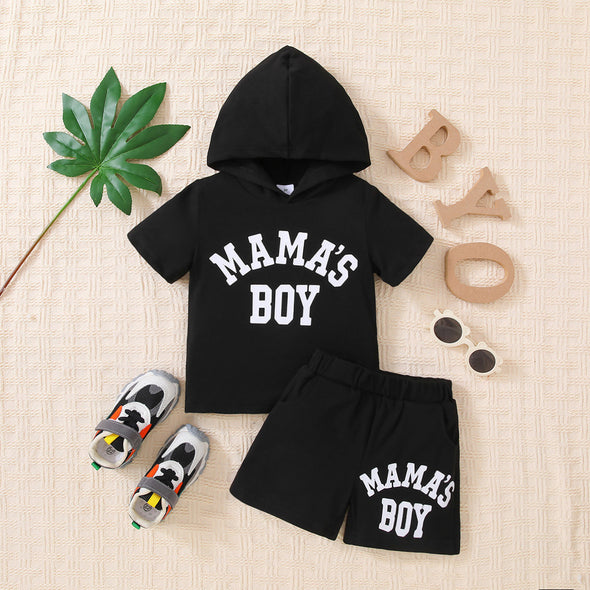 Son and Daughter Sale  Trendy Hoodie Set  Stylish Shorts Ensemble  Ship From Overseas  Mother Son Bond  Mommy Influence  Mamas Boy Fashion  Graphic Hoodie Style  Fashionable Mamas Boy  Fashionable Kids Wear  Cool Kid Outfit  Adorable Fashion Statement