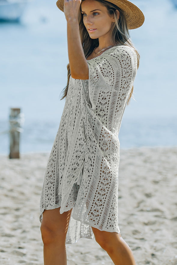 Versatile Styling  V-Neck Design  summer fashion clothes  summer collection  Spring/Summer collection  Ship From Oversea  Resort Wear  Poolside Fashion  Perfect dress for special occasions  Openwork Detailing  Essential Summer Tee  Breathable Fabric  Beach Cover Up