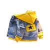 Youthful Elegance  Trendy Kids  Streetwear Vibes  Patchwork Perfection  Modern Classics  Jacket For Kids  Hooded Patchwork Jacket  Hooded Jacket  Hooded Cowboy Coat  Girls' Attire  Denim Jacket for kids  Denim Delight  Casual Couture  casual coat for kids  Casual Children's Clothing  Boys' Clothing  Fall collection  BOYS