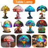 Vintage Style  US labor day sale  Unique Lighting  Table Lamp  Stained Resin  Plant Flower Series  Mushroom Design  Home Decorations  Colorful Night Light  Bedside Atmosphere  Bedroom Decor