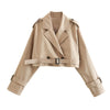Year-Round Layering  Versatile Cropped Jacket  Urban Sophistication  Modern Lady's Style  Loose Fit Glamour  Khaki Trench Trend  High Street Fashion  Fashion Forward  Elevated Streetwear  Effortlessly Elegant  Cropped Trench Vibe  Contemporary Classics  Chic Streetwear  Casual Chic Coats  Fall collection  Online Store