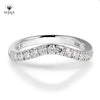 women's ring  Women's jewelry  silver ring for women  Moissanite ring  Lab Diamond Rings for Women  jewelry  Half eternity  Curved wedding band  925 sterling silver  0.39ct lab diamond