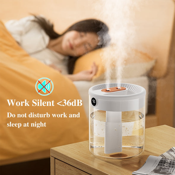 trending product  LCD Display  HydroMist Pro  Humidifier  Diffuser For Home  Aromatherapy Diffuser  2L Double Nozzle Air Humidifier  2L Capacity HUMIDIFIER