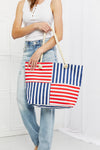 4th of July Sale  Fourth Of July Style  july 4th sale  Versatile Style Bags  Tote Bag  stripe tote bag  Statement Piece  Ship from USA  Justin Taylor  Functional Fashion  Fashion Accessory  Everyday Carry Bags  Blue and red stripe bags
