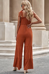 Vacation Ready  Trendy Style  Tiered Silhouette  Tie-Shoulder Design  Summer Fashion  Smocked Bodice  Ship From Oversea  Jumpsuit  Fashionable and Comfortable Fit  Effortless Elegance  Comfortable fit  Boho Chic